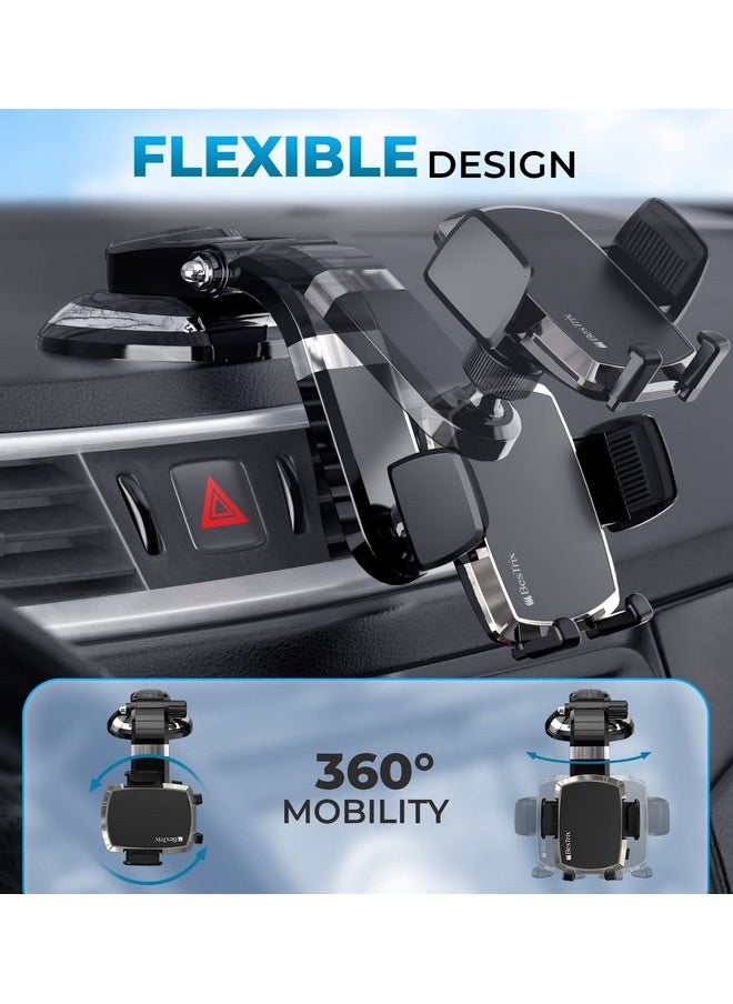 Bestrix - Phone Holder For Car Smartclamp Car Phone Mount Dashboard Cell Phone Car Phone Holder Compatible With Iphone 15 14 13 12 11 Pro Max Xr Xs Galaxy S24 23 22 S21 S20 Ultra & All Smartphones - Image 1