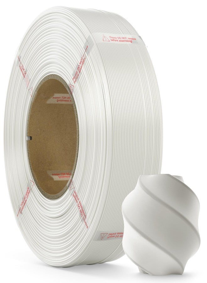 MarsWork PLA Filament 1.75mm PLA 3D Printer Filament(Refill),1kg Refill for Reusable Spools(2.2lbs),Premium Quality 3D Printing Filament for Bambu lab 3D Printers,White - Image 1