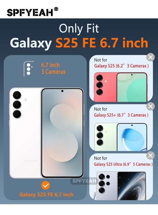 SPFYEAH [2-in-1] Samsung Galaxy S25 FE Case with HD Tempered Glass Screen Protector, MagSafe-Compatible Rugged Shockproof Cover, Anti-Yellowing Clear Bumper Case, Anti-Scratch & Anti-Fingerprint Design (Clear Magnetic) - Image 2