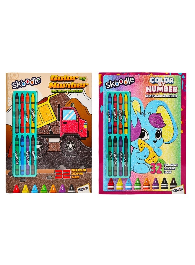 SKOODLE Color by Number With Crayons | Learn Number Recognition & Color Matching | Educational Activity For Kids | Age 3+ - Image 3