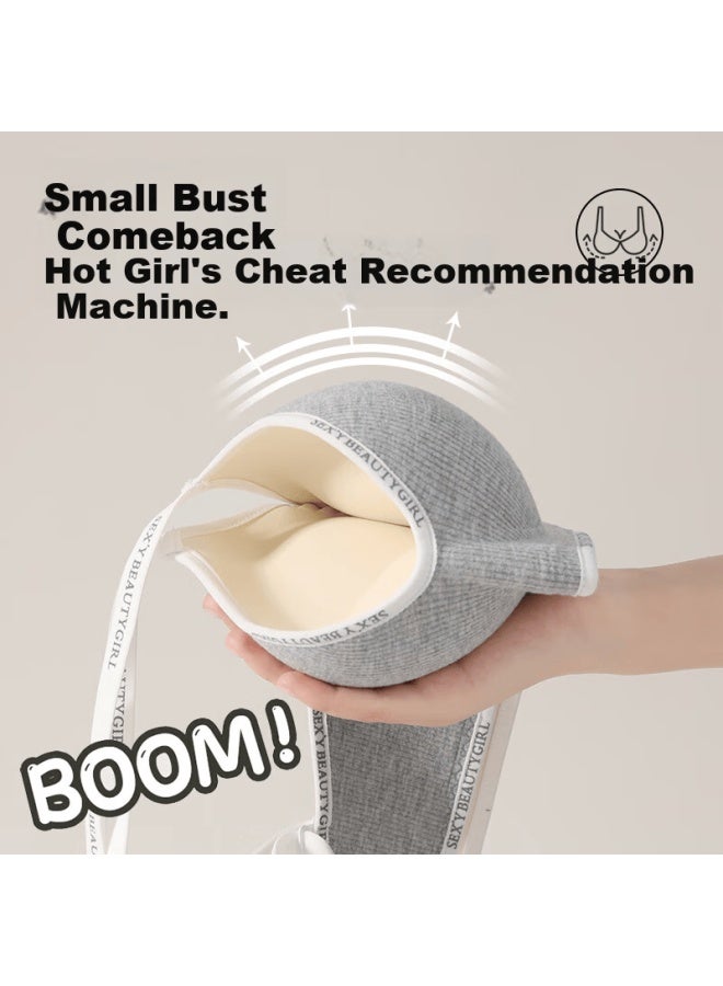 PLANDOO Palando Women's Lingerie Small Bust Push-up Invisible Lift Anti-sagging Soft Support Wireless Bra M - Image 3