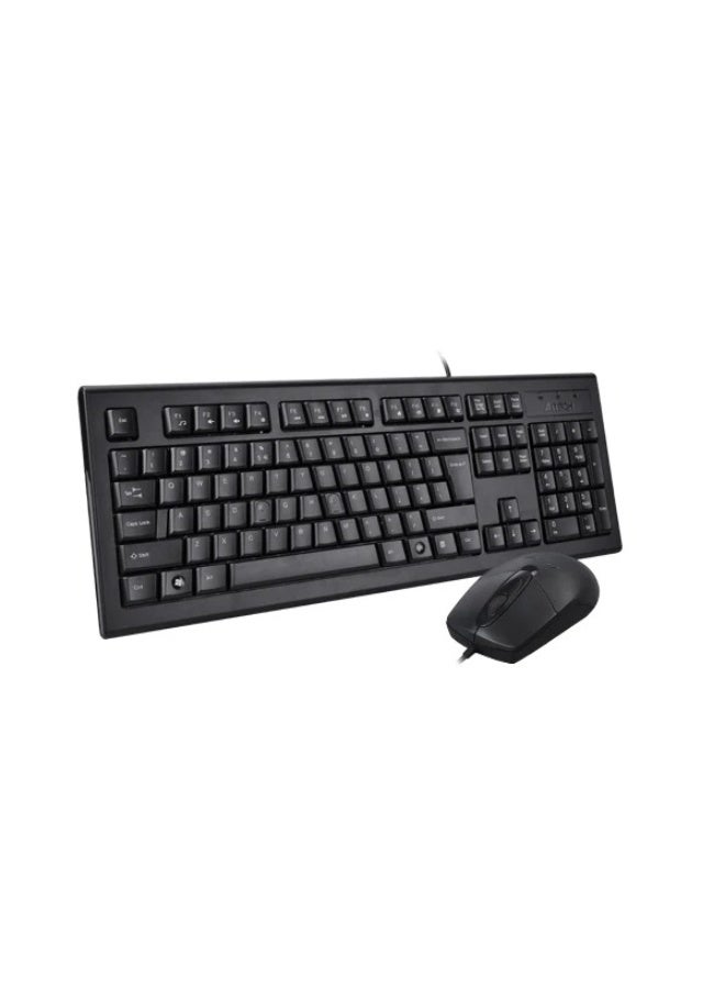 إيه 4 تيك مجموعة لوحة المفاتيح السلكية والماوس المدمجة KRS-8572S من A4tech - باللون الأسود - Image 1