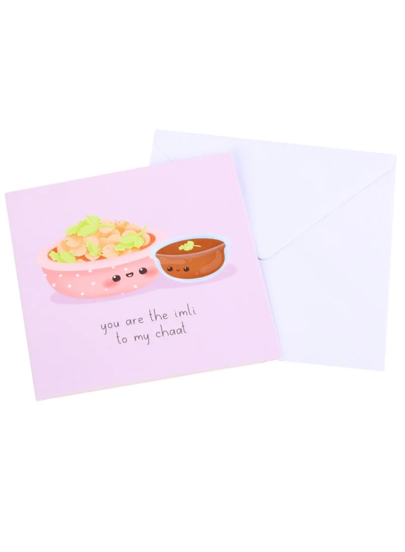 Peacock Supplies Food Couples Greeting Card Chaat & Imli