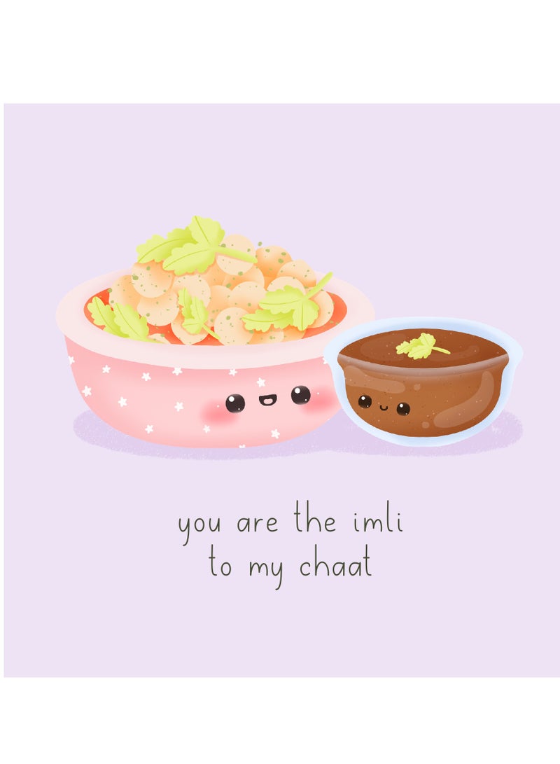 بيكوك سبلايز بطاقة معايدة للأزواج من الطعام شات وإملي - Image 1