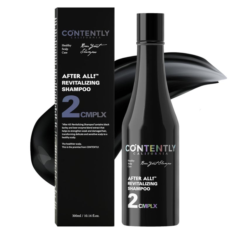 Contently After All Revitalizing Shampoo 1014 floz Stronger and Healthier Volumizing Hair Scalp Shampoo Rich in Biotin Probiotics Paraben Silicone Free