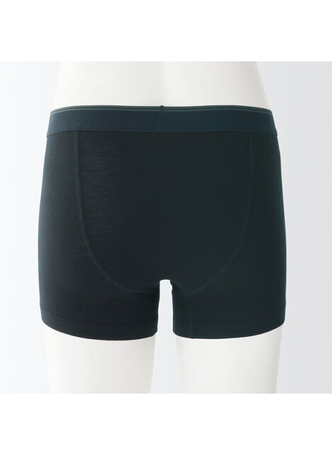 MUJI Muji Men's Lyocell Front-sealed Boxer Briefs, Black, Size M  - Image 3