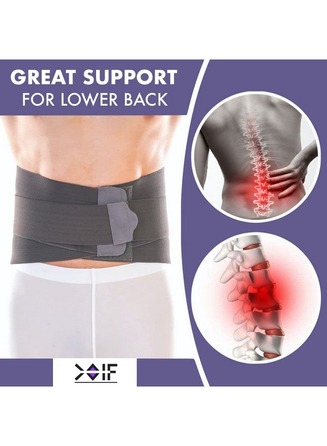 COIF Lumbar Support For Back Brace Posture Corrector Therapy Belt For Lower Back Pain Relief From Back Support, Sciatica Tailbone Lumbar Pain Post Maternity Belt For Man & Woman (4Xl (130-140Cm))  - Image 4