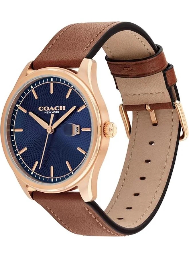 كوتش Quartz analog Watch Leather Strap