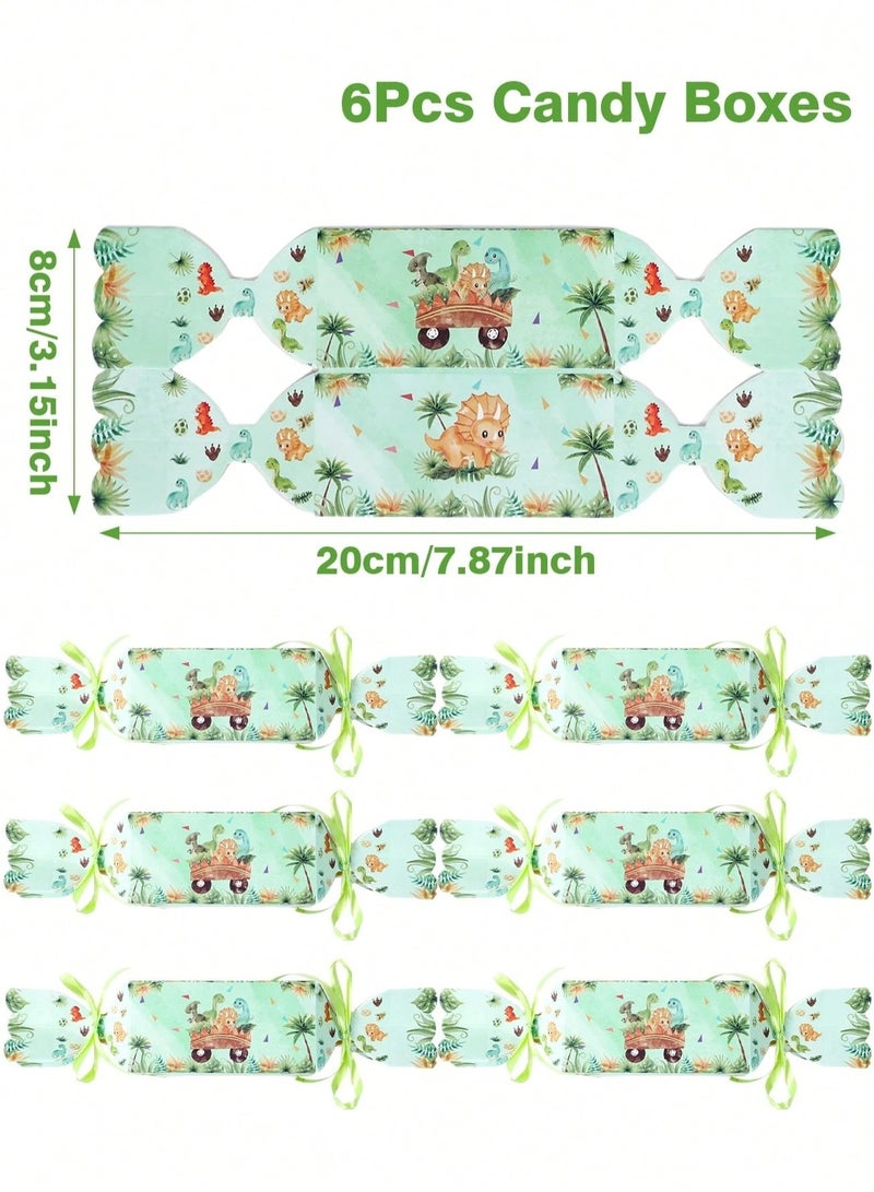 توزيعات العيد 6 علب 8*20سم  بتصميم حيوانات الغابه  قابلة للطي مع شريط ربط أنيق مثالية للهدايا والتوزيعات  للأطفال في العيد و أعياد الميلاد ومحبي الطبيعة. - Image 5