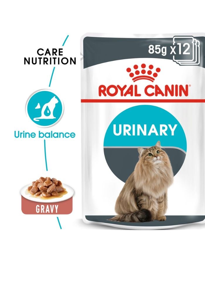 ROYAL CANIN تغذية رعاية القطط رعاية المسالك البولية (طعام رطب - أكياس) 12 × 85 جرام - Image 1