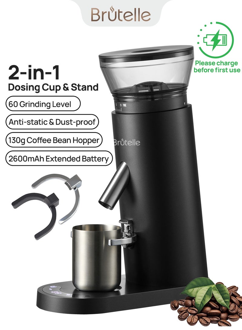 بريتيل مطحنة قهوة مخروطية الشكل مع 60 إعدادا قابلا للتعديل لـ V60 و6-8 أكواب المكتب وللمنزل وركن القهوة - Image 1