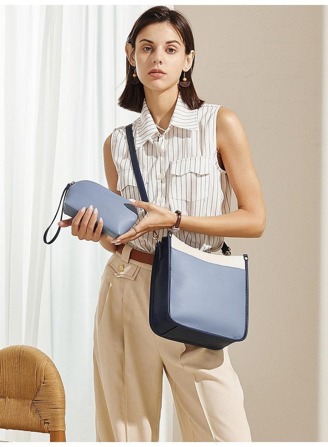 CLUCI Vegen Leather Crossbody Bags For Women Trendy 2Pcs Hobo Handbag Wallet Set With 2Adjustable Guitar Strap - Image 1