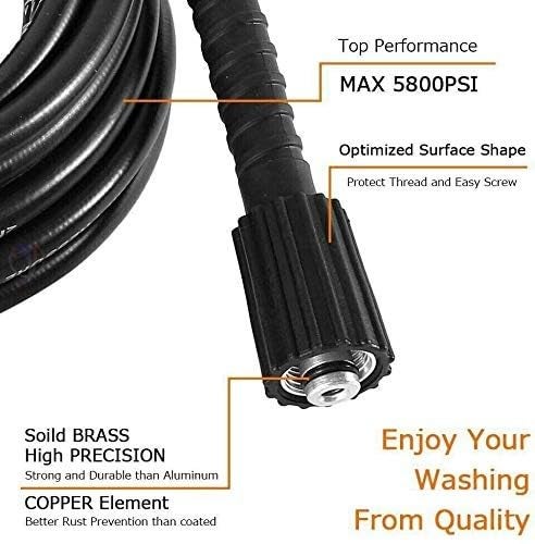 Fieldstar Pressure Washer heavy Hose Pipe 8 Meter, Heavy Duty 2500 PSI Black Pipe – Compatible with JPT, Starq, Resqtech & More - Image 4