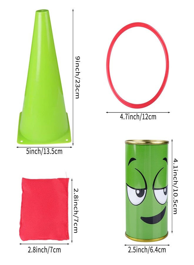 Hxezoc 36 Pack Carnival Games Set, 4 in 1 Soft Plastic Cones Cornhole Bean Bags Ring Can Toss Carnival Games Combo for Kids Adults Carnival Birthday Party School Field Indoor Outdoor Games Supplies - Image 3