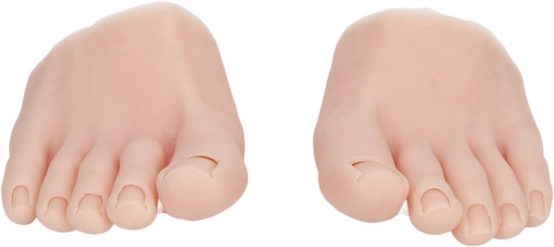 نموذج قدم سيليكوني إجييوس للأطراف الصناعية لتدريب الأظافر 1 زوج عرض فن الأظافر نموذج قدم مزيف نصف قدم نموذج لممارسة الباديكير متوسط
