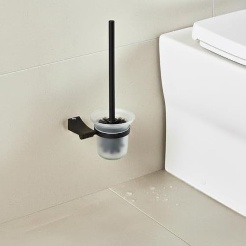 Siag Sleek Black Toilet Brush Holder 50650 for Modern Bathroom Hygiene - Image 1