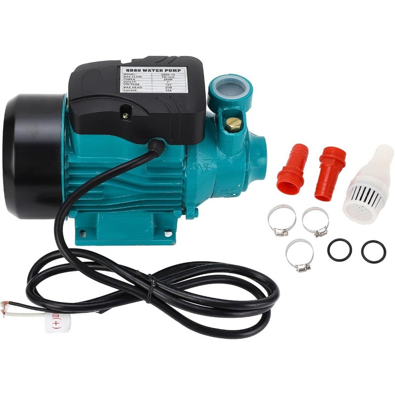 Solar DC Pump, 200W 35L/min 3200 Rpm Self Priming 25m Pump, Compact Lightweight with Cast Aluminum Body and Stainless Steel Plate - Image 1