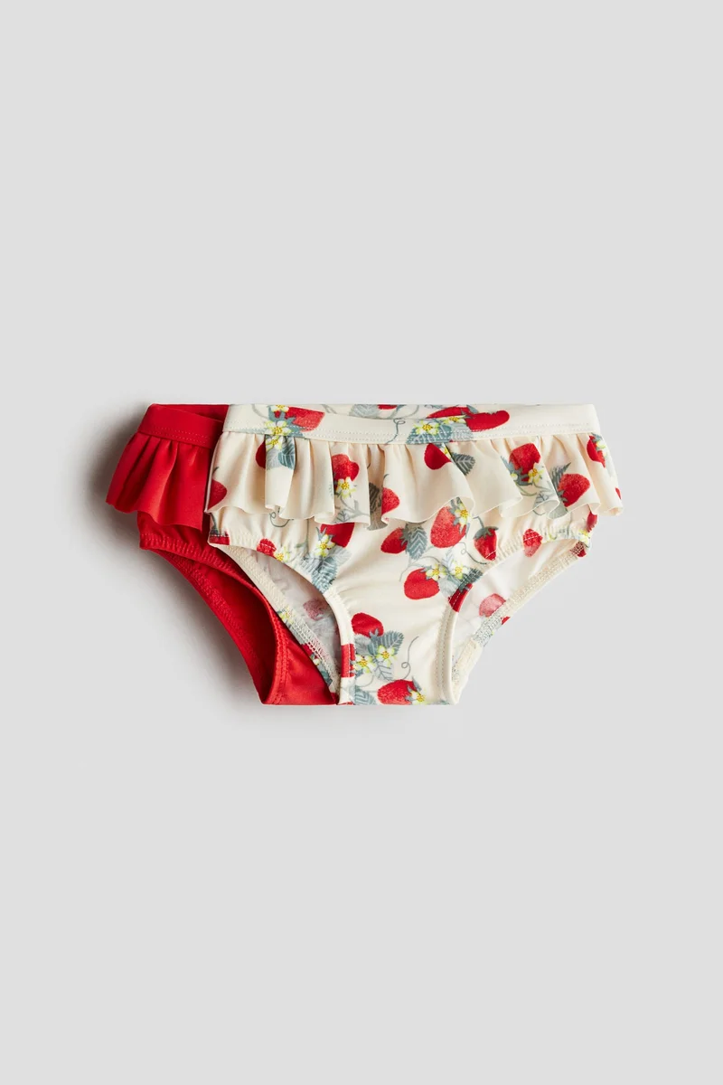 H&M 2-pack flounce-trimmed swim pants
