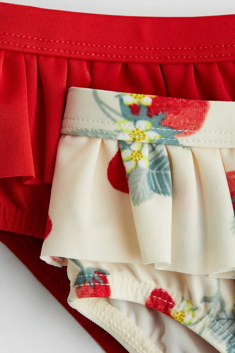 H&M 2-pack flounce-trimmed swim pants