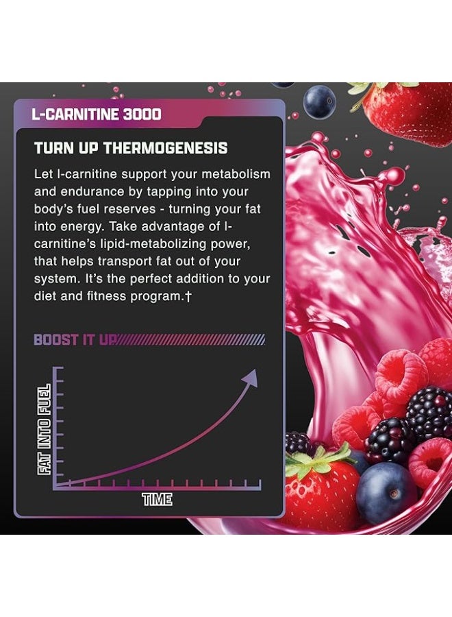 Nutrex Research Liquid Carnitine 3000 | Premium Liquid Carnitine, Boost Endurance, Fat Loss Support | (465 ML, Berry Blast) - Image 4