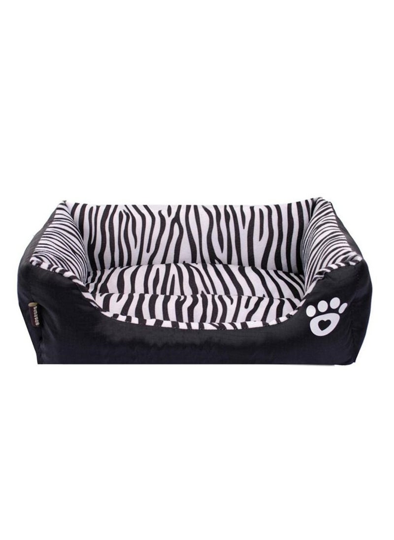 Waterproof Zebra Patterns Dog Kennel Moistureproof Pets Bed Home for Cats and Puppy