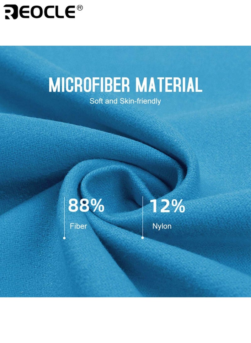 ريوكل منشفة رياضية سريعة الجفاف للتخييم في الهواء الطلق محمولة منشفة تخزين مع حقيبة شبكية خفيفة ألياف فائقة النعومة مناسبة للجري اللياقة ركوب الدراجات التنزه - Image 3