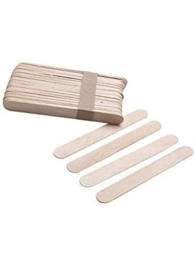 مجموعة من العصي الخشبية لوضع شمع ازالة الشعر 50 قطعة - Image 3