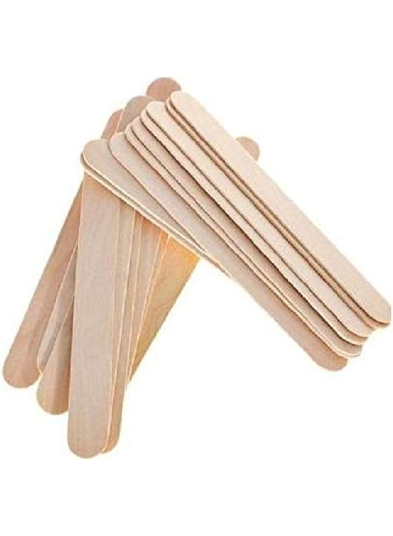 مجموعة من العصي الخشبية لوضع شمع ازالة الشعر 50 قطعة - Image 1
