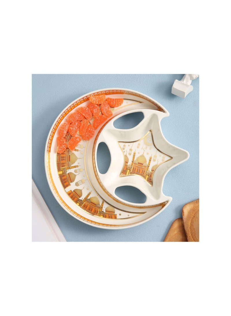 صينية تقديم الطعام ليفينغ هلال ونجمة للإفطار 27 سم (ب) - Image 1