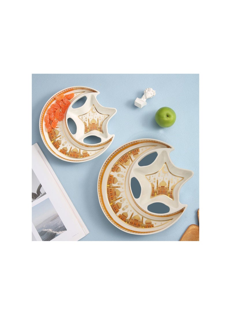 صينية تقديم الطعام ليفينغ هلال ونجمة للإفطار 27 سم (ب) - Image 3