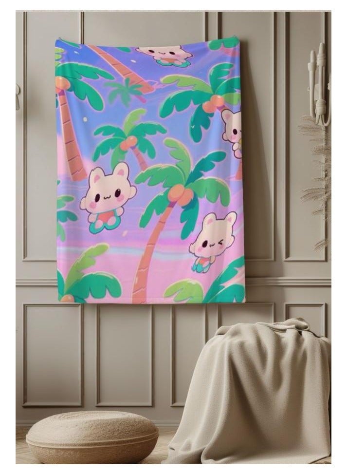 عام بطانية رقيقة من الفانيلا (دافئة ومريحة، ومناسبة للنوم واستخدام الألعاب وإزالة الغبار ومقاومة للرمل) 150 سم * 200 سم - 372 - Image 4