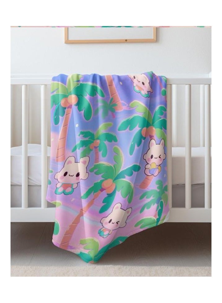 عام بطانية رقيقة من الفانيلا (دافئة ومريحة، ومناسبة للنوم واستخدام الألعاب وإزالة الغبار ومقاومة للرمل) 150 سم * 200 سم - 372 - Image 5