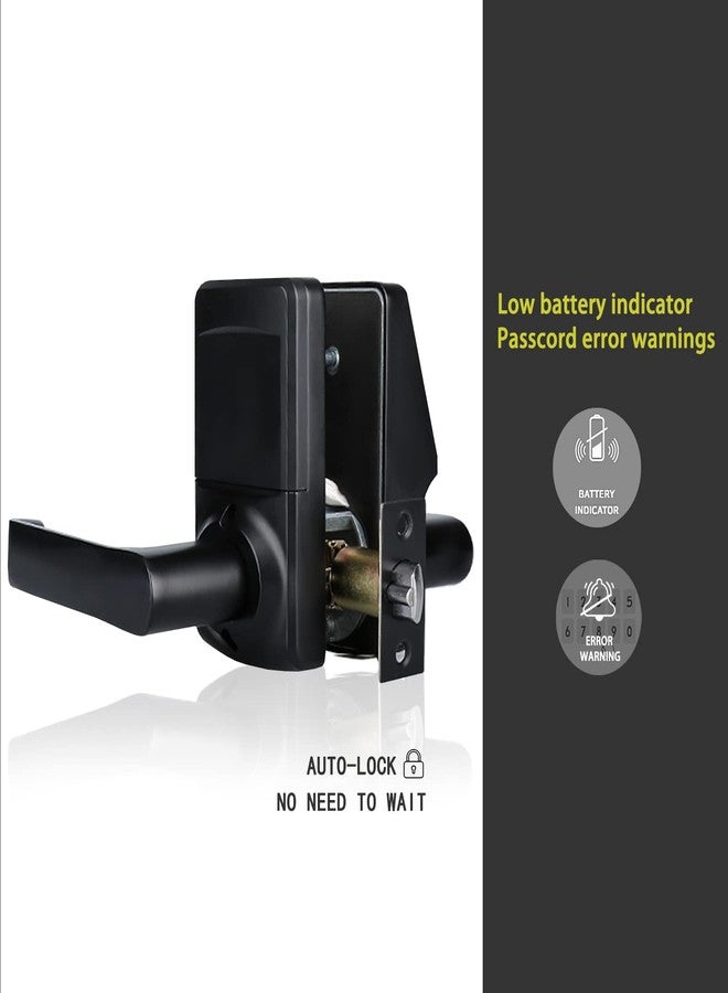 Cielsa Dawn Entry Door Lock, Electronic Keypad Door Lock with Handle, Digital Door Lock with keypads, IC Card and Key, Easy Installation for Home, Hotel（Matte Black） - Image 2