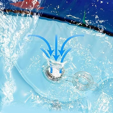 SuNZita® Bath tub for Baby Inflatable Rectangular Pool with Air Pump Inflatable Rectangular Pool, with Air Pump - Multi Color -6 Feet - Image 4