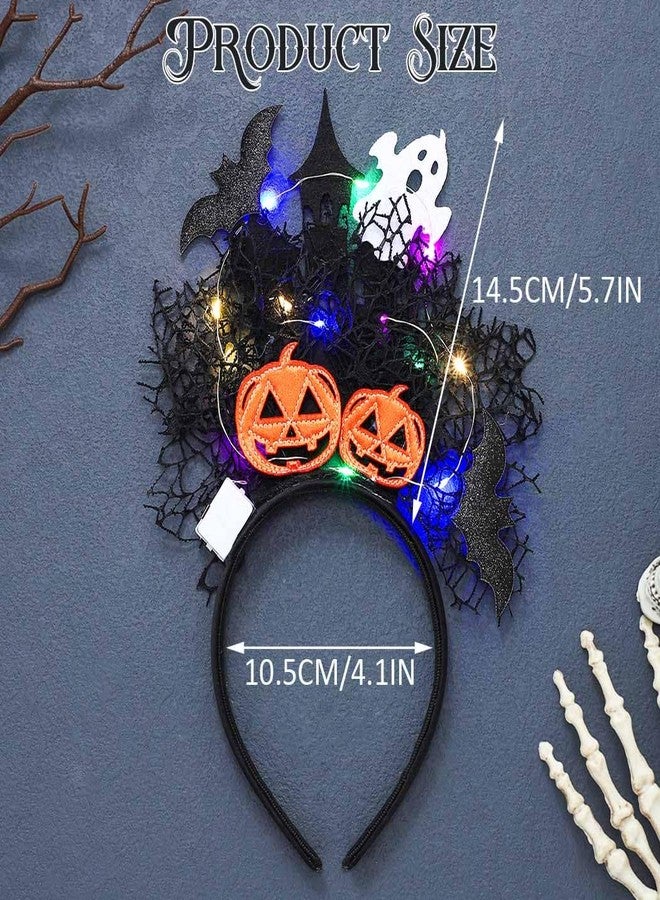CAKURE Light Up Headband Halloween Costume Headwear Glowing Black Hair Bands Rave Hair Accessories for Nightclub Party Festival - Image 5