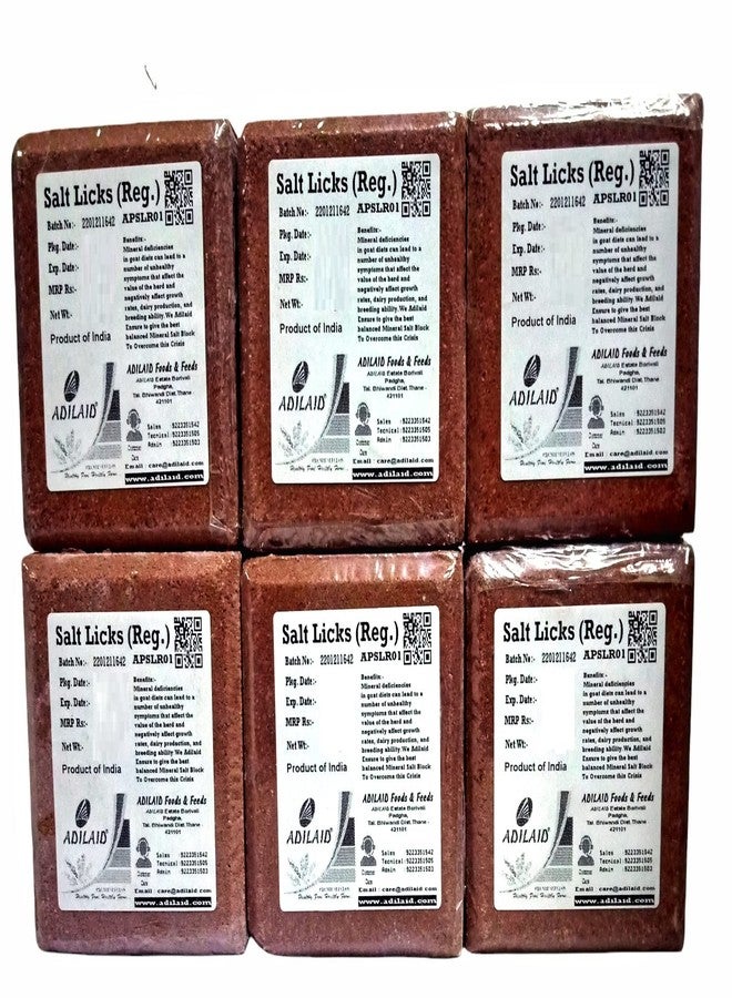 ADILAID Salt Licks for Goat & Sheep (800g X 6 Nos) (Pack of 6 Blocks) - Image 1