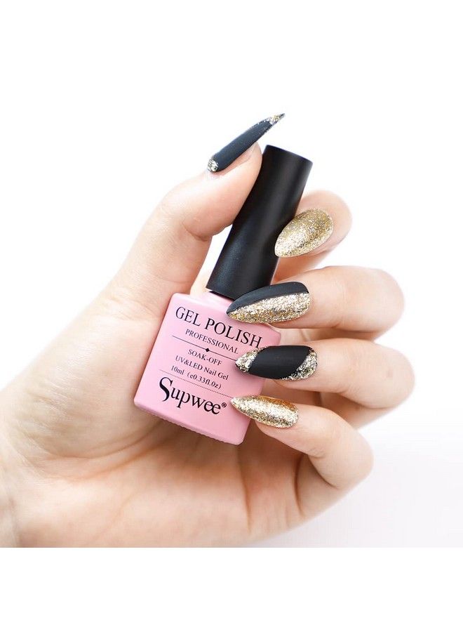 SUPWEE طلاء أظافر جل لامع باللون الذهبي 10 مل (0.33 أونصة سائلة) - Image 5