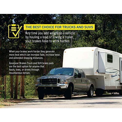 Goodyear Brakes GYD1274 | Truck & SUV Carbon-Ceramic Rear Brake Pads fits Dodge Nitro 12-07; Jeep Liberty 13-08, Wrangler 17-07, Wrangler JK 2018 - Image 5