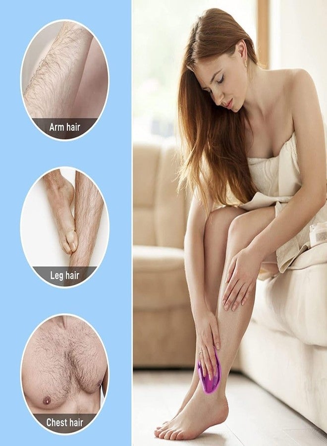 Towjug Painless Crystal Hair Eraser for Women and Men, Magic Hair Eraser Crystal Hair Remover, Exfoliation Hair Removal Tool for Arms Legs Back - Fast & Easy, Reusable & Washable - Image 4