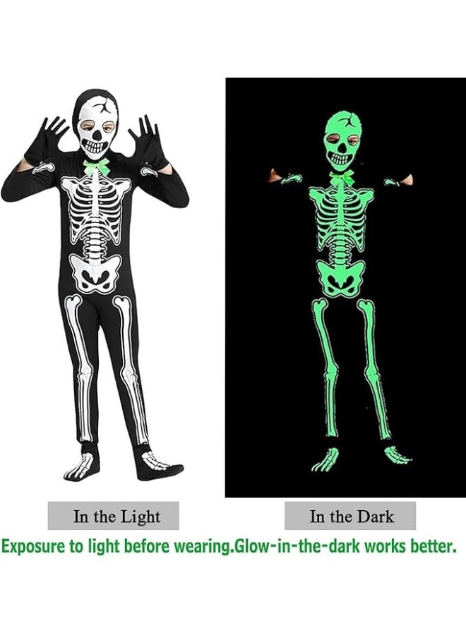 Toyland Kids Skeleton Costume Halloween Costumes Glow in The Dark for Boys and Girls - Image 2