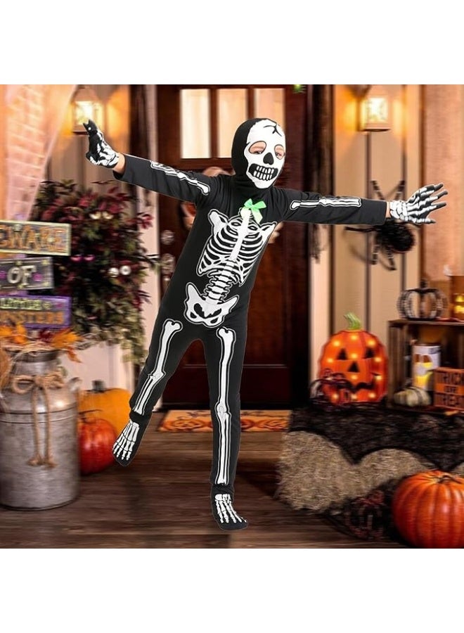 Toyland Kids Skeleton Costume Halloween Costumes Glow in The Dark for Boys and Girls - Image 4