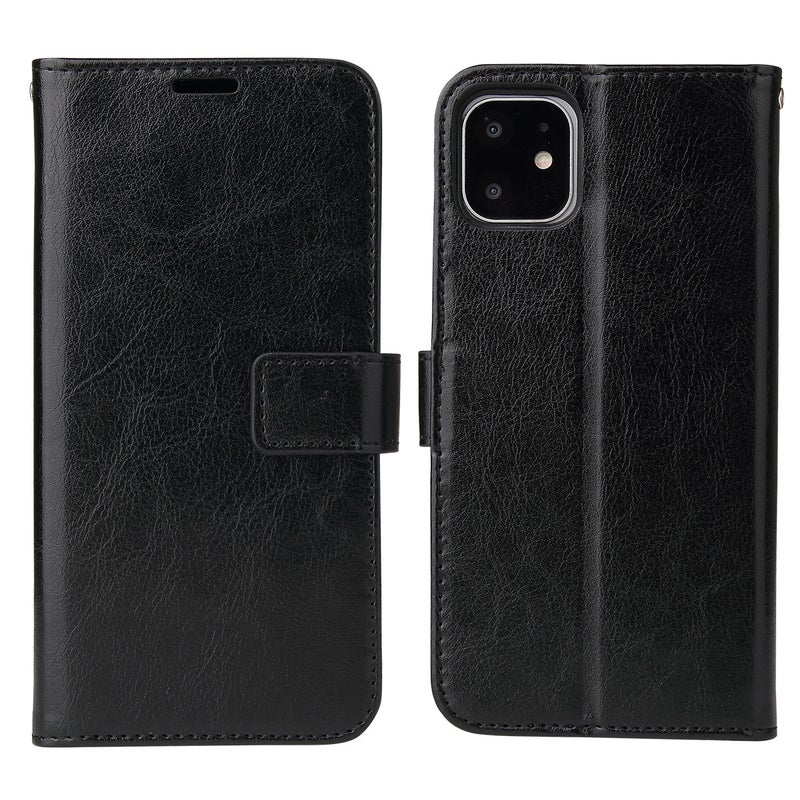 غطاء واقي بملمس جلد لـ Redmi Note 14 Pro باللون أسود مغناطيسي مع مغناطيس قوي ومقاوم للخدش مع مقاوم للصدمات مع حماية من السقوط للاستخدام اليومي للاستخدام المنزلي للعائلة - Image 1