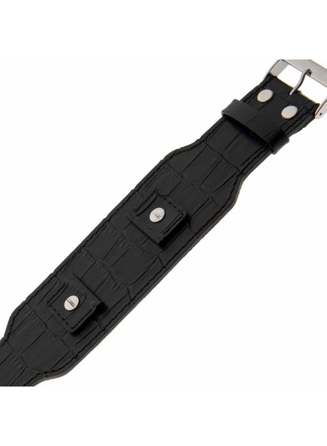 Gilden Gator-Grain Calfskin Leather Cuff Watch Band Bracelet FC30 - Image 2