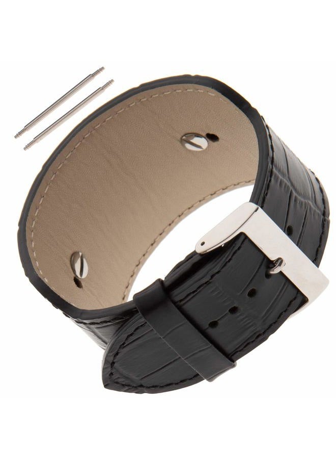 Gilden Gator-Grain Calfskin Leather Cuff Watch Band Bracelet FC30 - Image 4