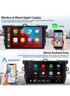 RAYMOS Toyota Corolla Car Stereo Android Screen 2006-2012 Support Apple Carplay Android Auto Wireless Bluetooth USB Support Offline-Online Maps Radio Full HD IPS Touch Screen  - Image 2