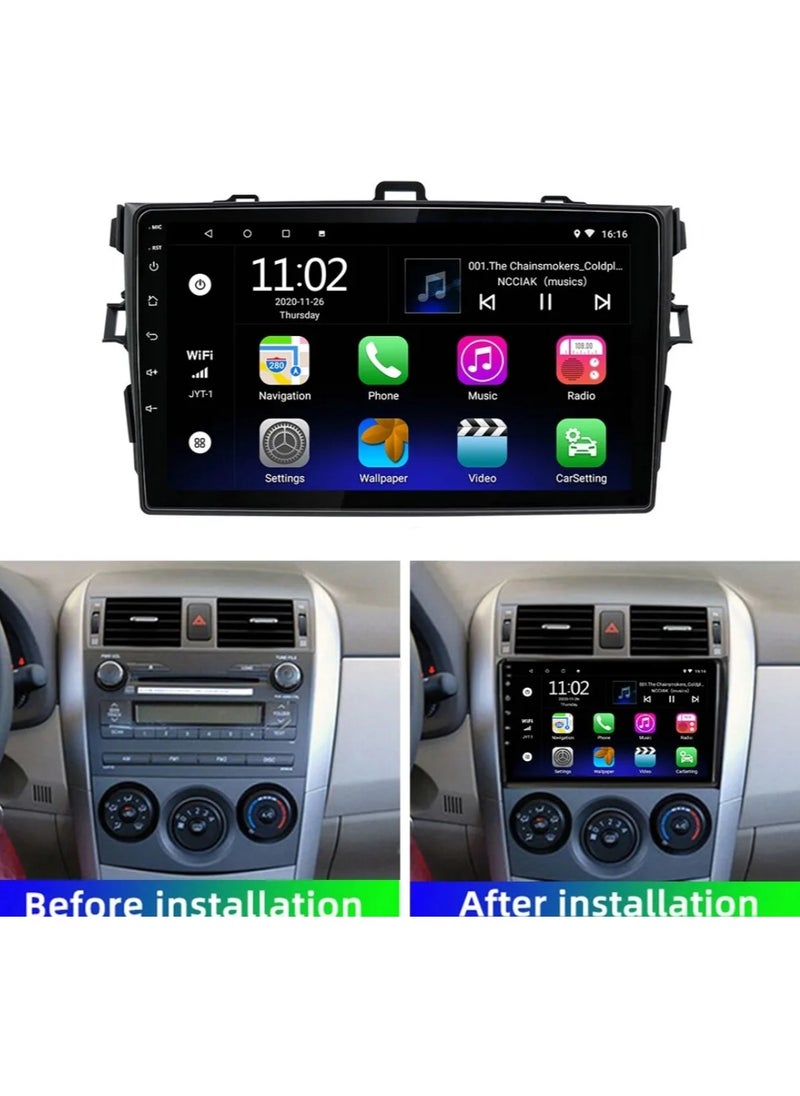 RAYMOS - Toyota Corolla Car Stereo Android Screen 2006-2012 Support Apple Carplay Android Auto Wireless Bluetooth USB Support Offline-Online Maps Radio Full HD IPS Touch Screen - Image 1