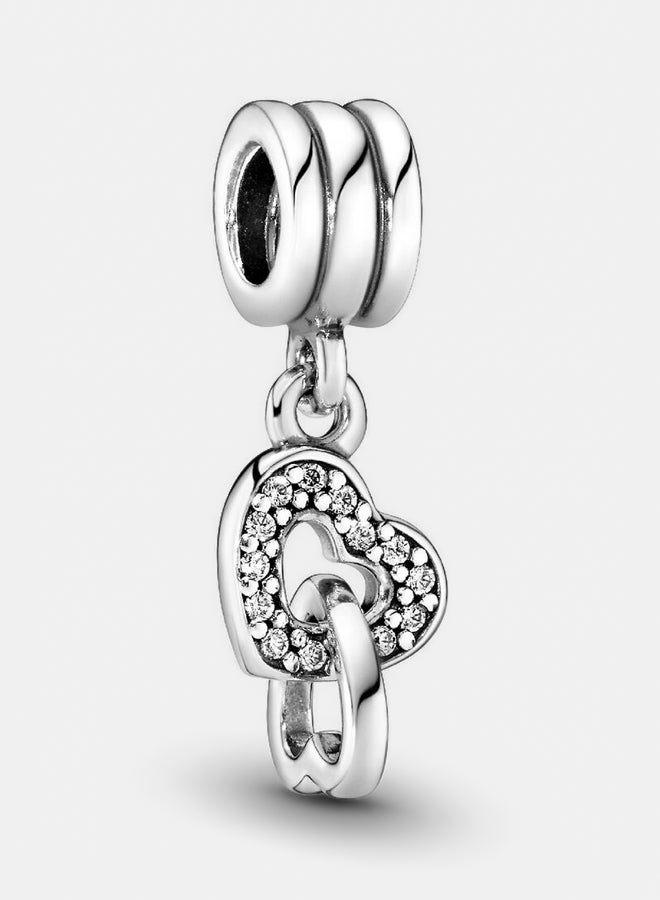 PANDORA Hearts Silver Dangle with Cubic Zirconia
