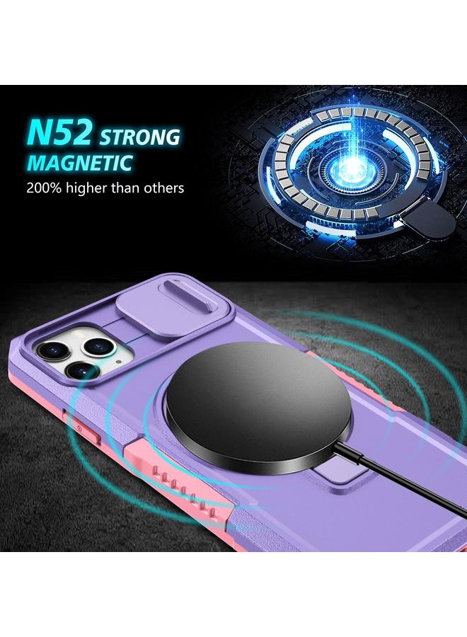 زبون جراب لهاتف iPhone 11 Pro Max مزود بحامل منزلق Camshield MagSafe مصنوع من مادة TPU الهجينة من الكمبيوتر الشخصي - Image 4