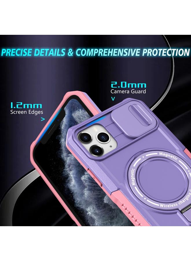 زبون جراب لهاتف iPhone 11 Pro Max مزود بحامل منزلق Camshield MagSafe مصنوع من مادة TPU الهجينة من الكمبيوتر الشخصي - Image 3