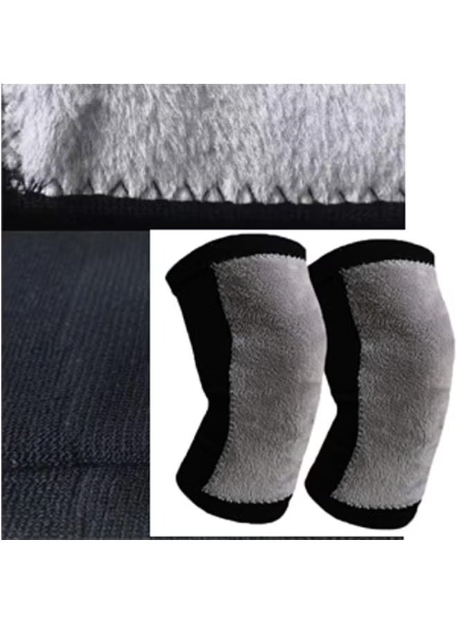 Women Men Knee Warmers Knee Brace Sleeve Leg Warmer Wool Cashmere Thicken Knee Supports Knee Pads Legging Stocking Warm Thermal Ski Cycling Knee Brace Sleeve for Joint Pain Arthritis (1 Pair) - Image 3